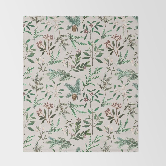 Winter Berry Pattern Throw Blanket Gallery Image 2