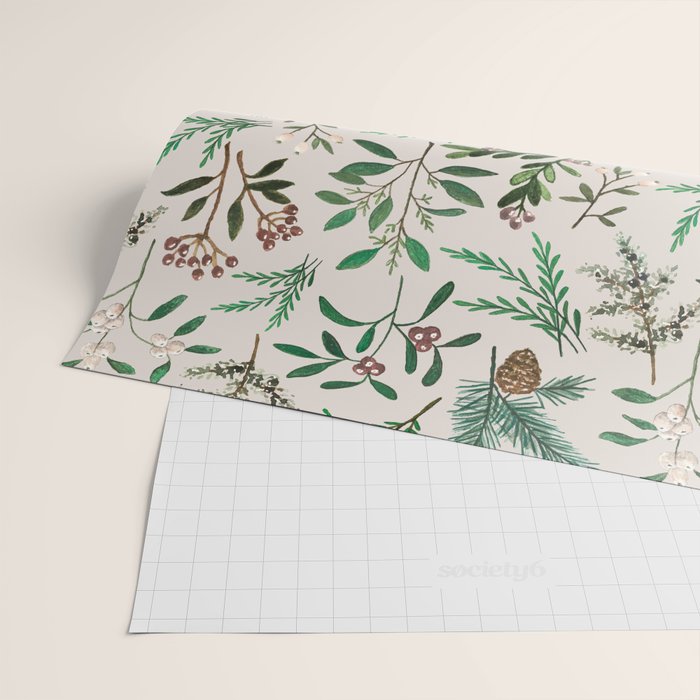 Winter Berry Pattern Wrapping Paper Gallery Image 2