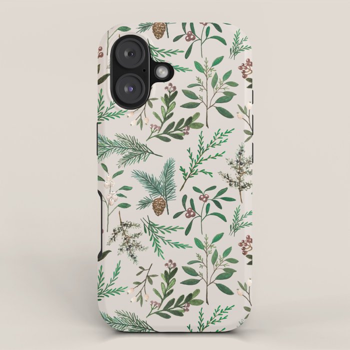 Winter Berry Pattern iPhone Case Gallery Image 1