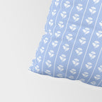 Cozy Vintage Cottage Flowers and Stripes Light Blue and White Pattern Pillow Sham Gallery Image 4
