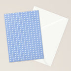 Cozy Vintage Cottage Flowers and Stripes Light Blue and White Pattern Stationery Card Gallery Image 2