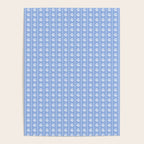 Cozy Vintage Cottage Flowers and Stripes Light Blue and White Pattern Poster Gallery Image 4