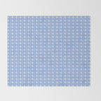 Cozy Vintage Cottage Flowers and Stripes Light Blue and White Pattern Throw Blanket Gallery Image 2
