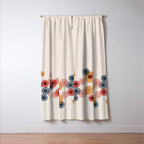 Landscape of flowers and dandelions Window Curtain Gallery Image 3