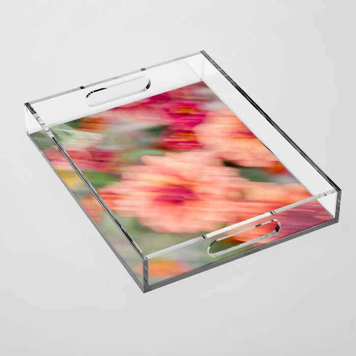 Moving Flowers | Abstract Floral Photography Acrylic Tray Gallery Image 1