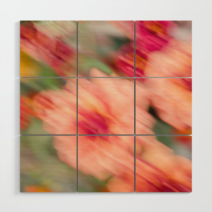 Moving Flowers | Abstract Floral Photography Wood Wall Art Gallery Image 1