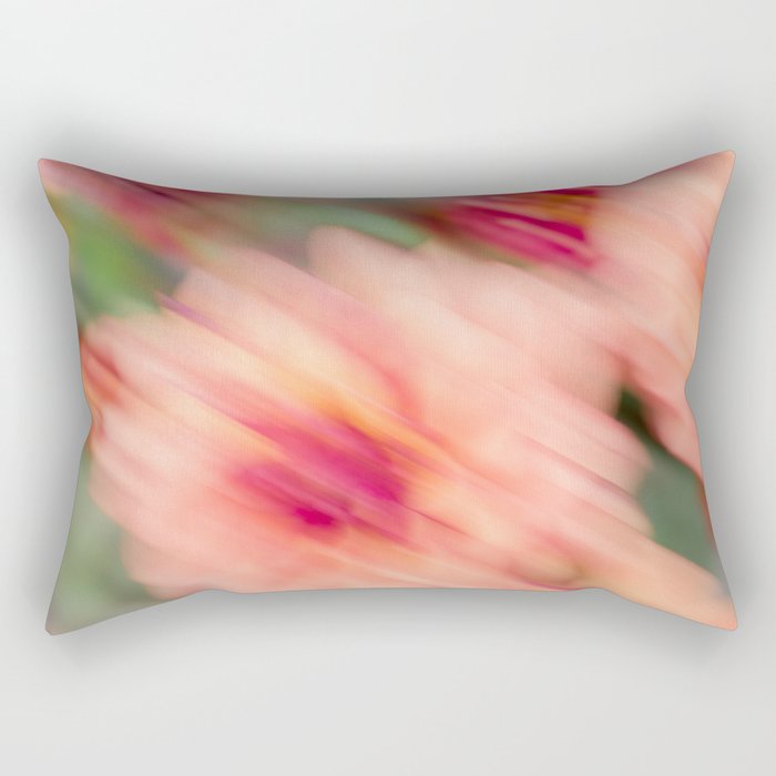 Moving Flowers | Abstract Floral Photography Rectangular Pillow Gallery Image 1