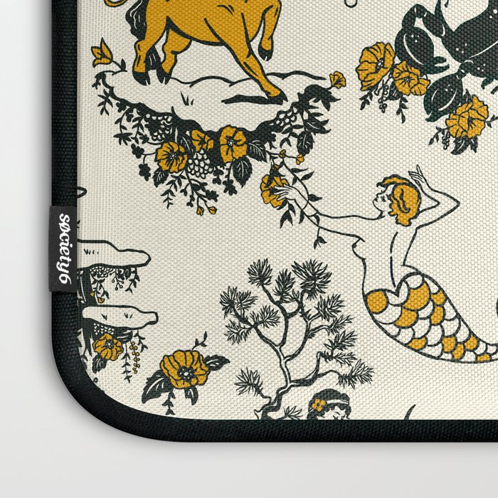 Zodiac Toile Pattern With Cream Colored Background. Laptop Sleeve Gallery Image 3