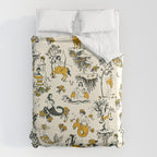 Zodiac Toile Pattern With Cream Colored Background. Duvet Cover Gallery Image 6