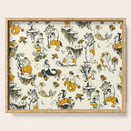 Zodiac Toile Pattern With Cream Colored Background. Serving Tray Gallery Image 1