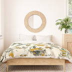 Zodiac Toile Pattern With Cream Colored Background. Duvet Cover Gallery Image 3
