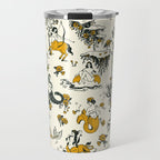 Zodiac Toile Pattern With Cream Colored Background. Travel Mug Gallery Image 1