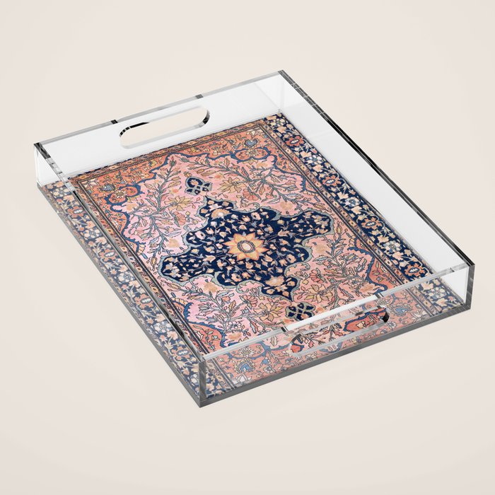 Sarouk  Antique West Persian Rug Print Acrylic Tray Gallery Image 1