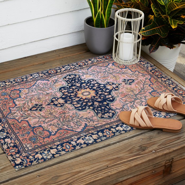Sarouk  Antique West Persian Rug Print Outdoor Rug Gallery Image 2