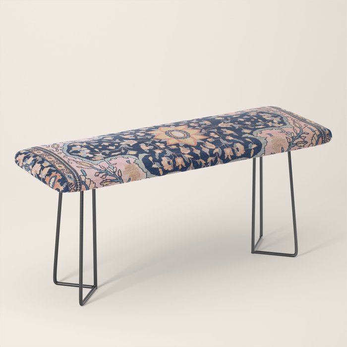 Sarouk  Antique West Persian Rug Print Bench Gallery Image 1