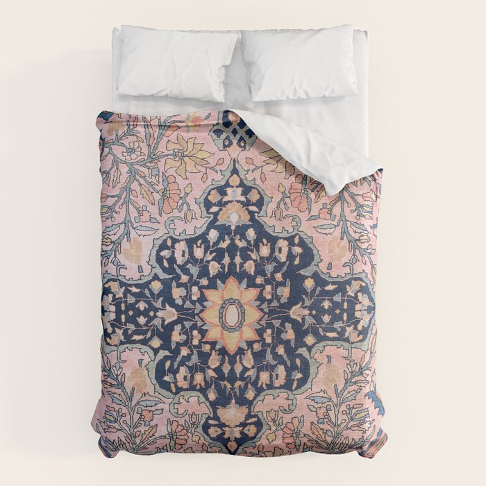 Sarouk  Antique West Persian Rug Print Duvet Cover Gallery Image 6