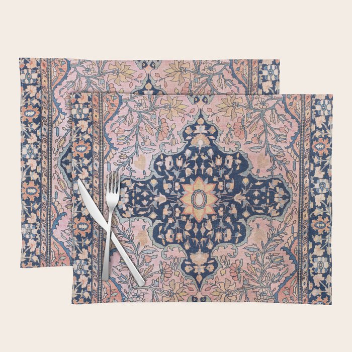 Sarouk  Antique West Persian Rug Print Placemat Gallery Image 1