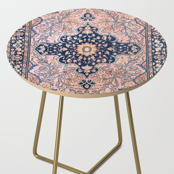 Sarouk  Antique West Persian Rug Print Side Table Gallery Image 2