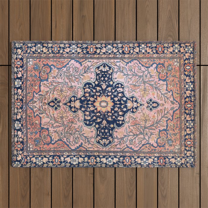 Sarouk  Antique West Persian Rug Print Outdoor Rug Gallery Image 1