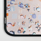 Beach Vibes, Umbrellas Print, Ocean Sea Beach People Print, Aerial Beach Summer Art Print, Aerial Photography, Summer Vibes Coastal Art Laptop Sleeve Gallery Image 3