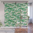 Watercolor Alligator Rainbows Wall Mural Gallery Image 1