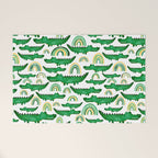Watercolor Alligator Rainbows Welcome Mat Gallery Image 1