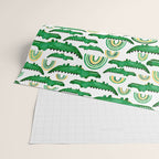 Watercolor Alligator Rainbows Wrapping Paper Gallery Image 2