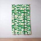 Watercolor Alligator Rainbows Window Curtain Gallery Image 3
