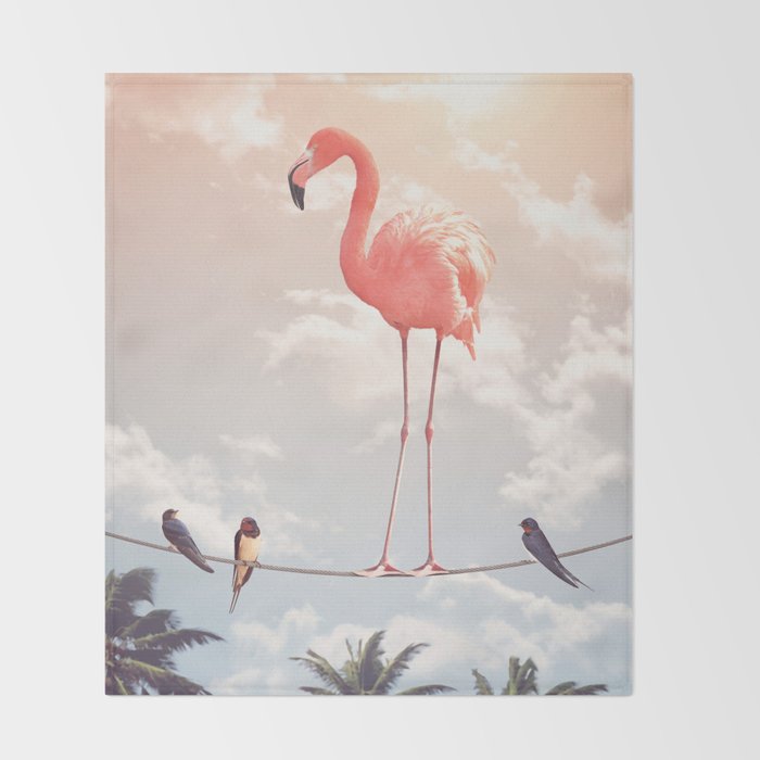 FLAMINGO & FRIENDS Throw Blanket Gallery Image 2