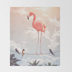 FLAMINGO & FRIENDS Throw Blanket Gallery Image 2