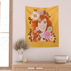 Vintage Beauty Retro Portrait Wall Tapestry Gallery Image 2