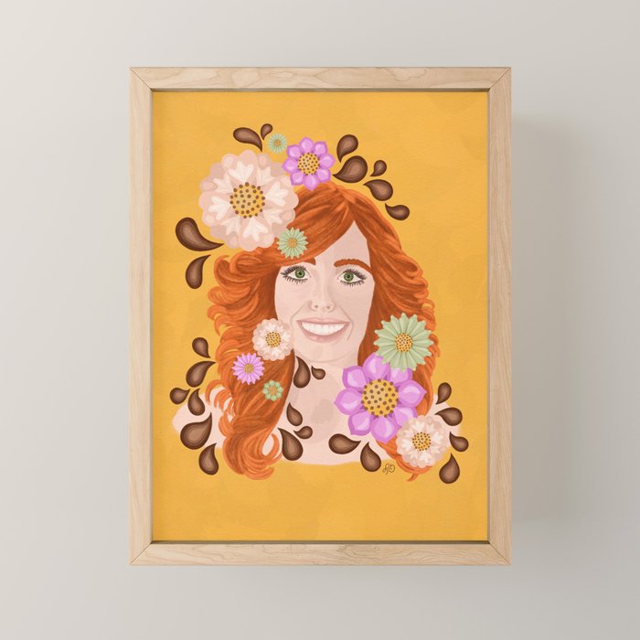 Vintage Beauty Retro Portrait Mini Art Print Gallery Image 1