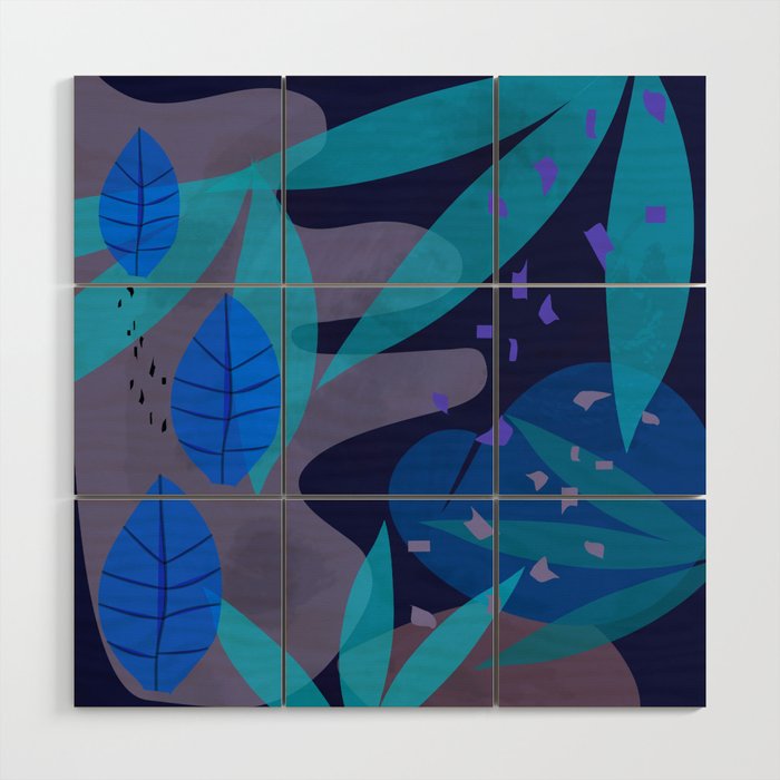 Botanika 6 Blue Wood Wall Art Gallery Image 1