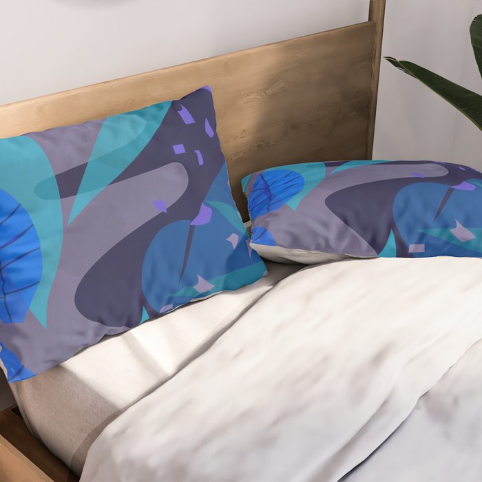 Botanika 6 Blue Pillow Sham Gallery Image 2