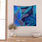 Botanika 6 Blue Wall Tapestry Gallery Image 2