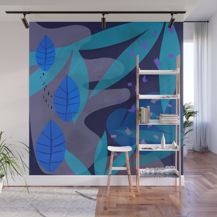 Botanika 6 Blue Wall Mural Gallery Image 1