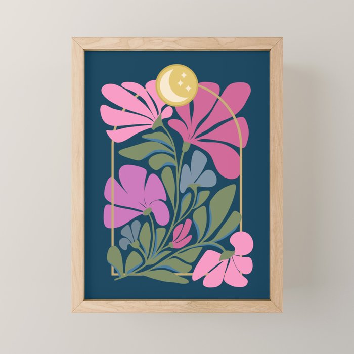 Fleurs de la Lune - Flowers of the Moon Mini Art Print Gallery Image 1