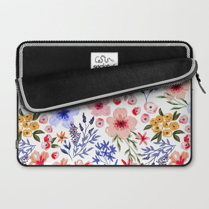 Simple colorful flowery meadow Laptop Sleeve Gallery Image 2