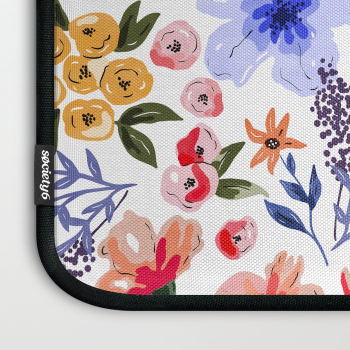 Simple colorful flowery meadow Laptop Sleeve Gallery Image 3