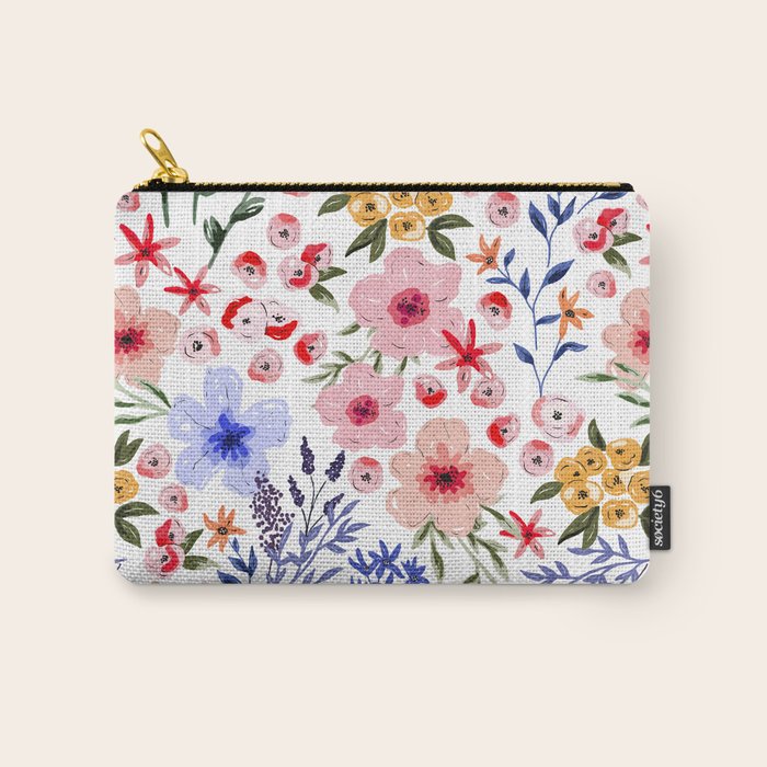 Simple colorful flowery meadow Carry All Pouch Gallery Image 1