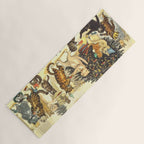 'Christmas Party Cats' by Louis Wain Vintage Cat Art Yoga Mat Gallery Image 1