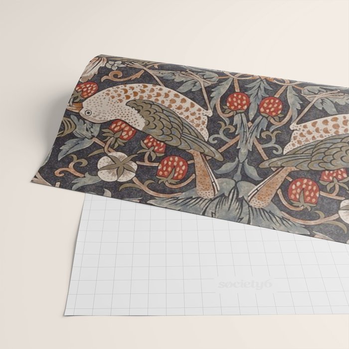 Strawberry thief, William Morris  Wrapping Paper Gallery Image 2