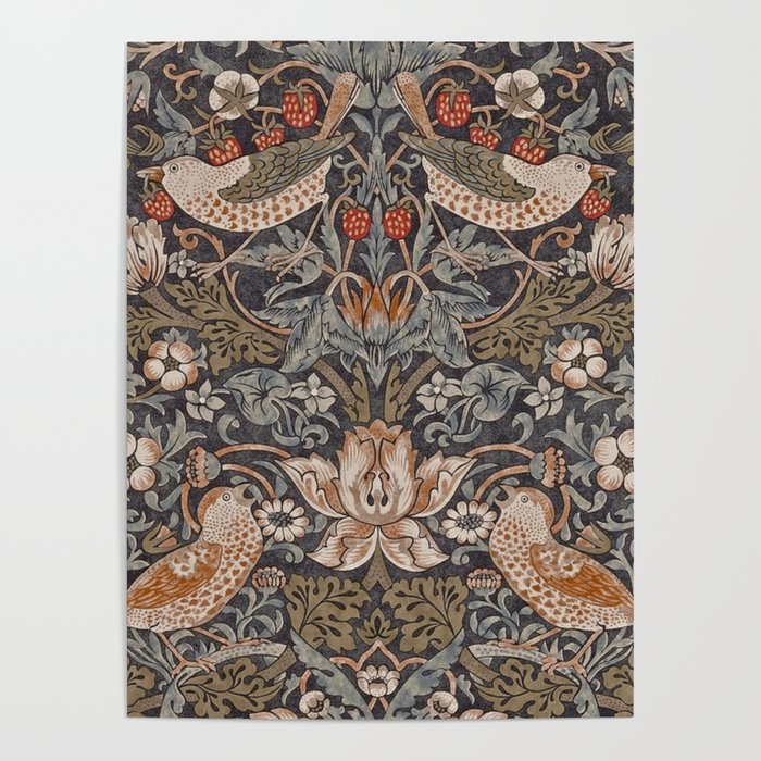 Strawberry thief, William Morris  Poster Gallery Image 1