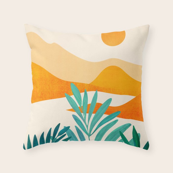 Alpine Sunset Abstract Landscape Series Throw Pillow Gallery Image 6