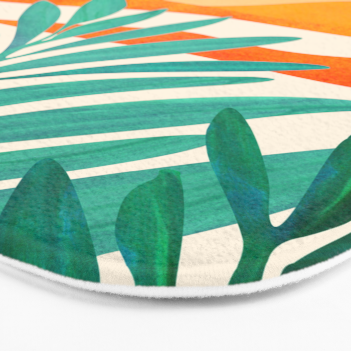 Alpine Sunset Abstract Landscape Series Bath Mat Gallery Image 3