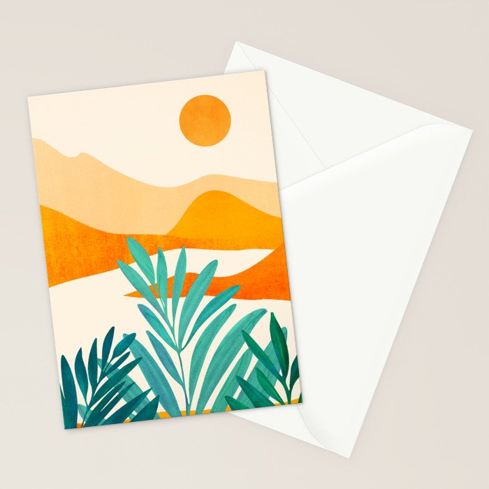 Alpine Sunset Abstract Landscape Series Stationery Card Gallery Image 2