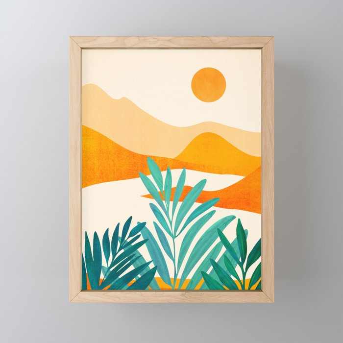 Alpine Sunset Abstract Landscape Series Mini Art Print Gallery Image 1