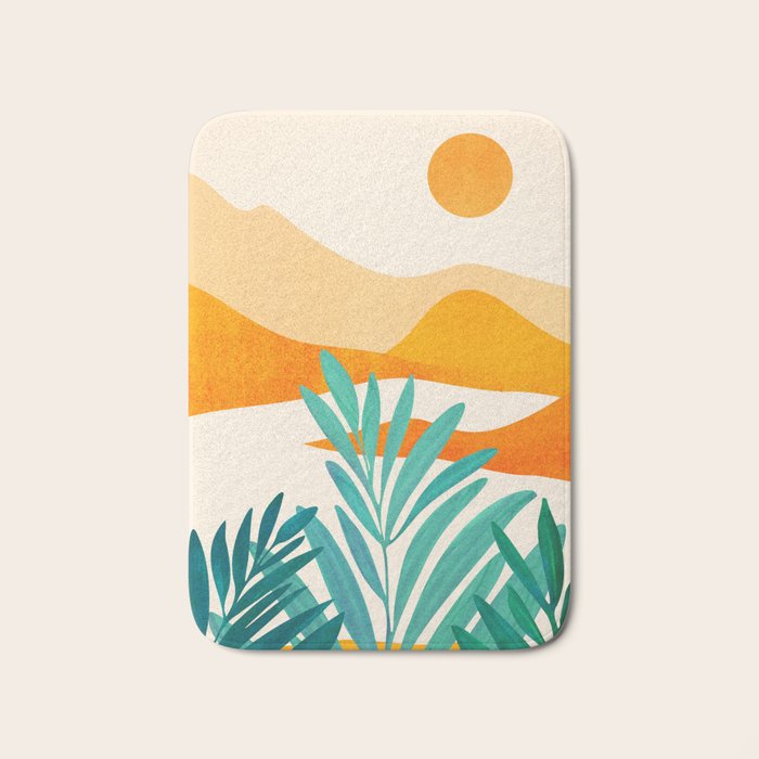 Alpine Sunset Abstract Landscape Series Bath Mat Gallery Image 1