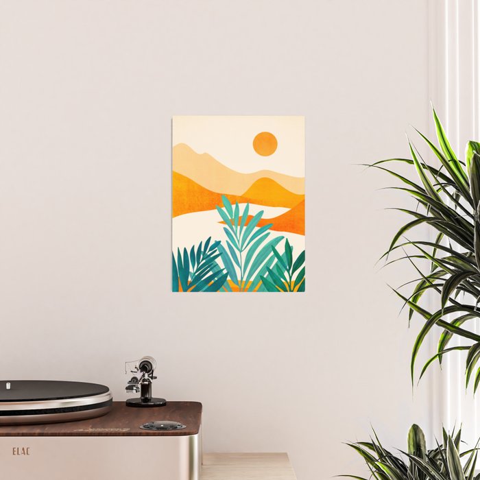 Alpine Sunset Abstract Landscape Series Poster Gallery Image 2