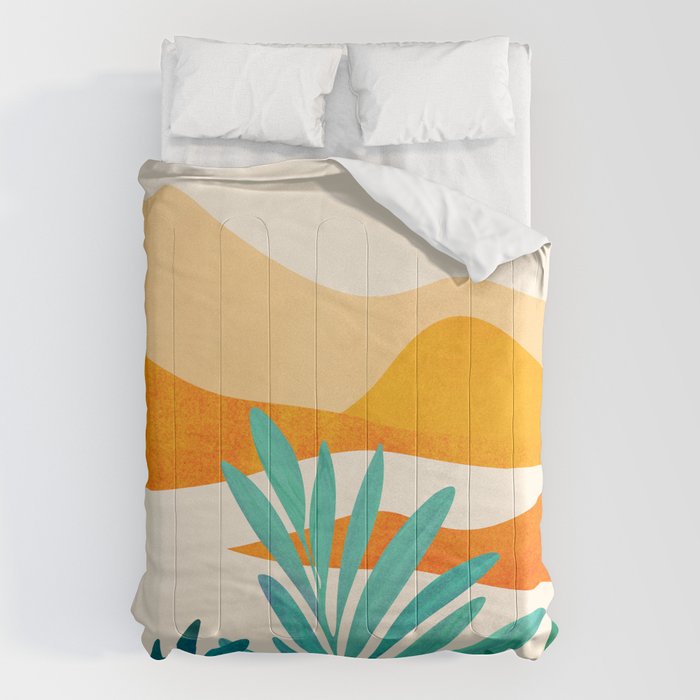 Alpine Sunset Abstract Landscape Series Comforter Gallery Image 6